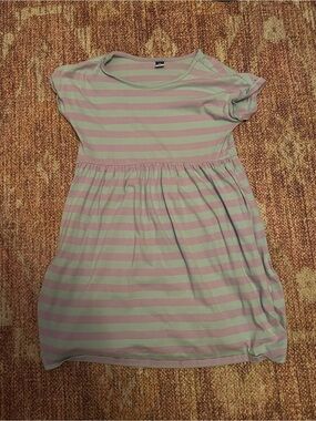 Old Navy Pink and Light Green Striped Girls' Dress